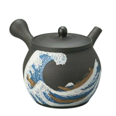 theiere tokoname vague japonaise hokusai 360ml