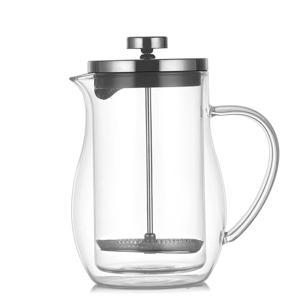 theiere verre double paroi piston 350 600ml 3