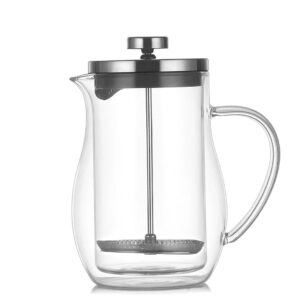theiere verre double paroi piston 350 600ml 3