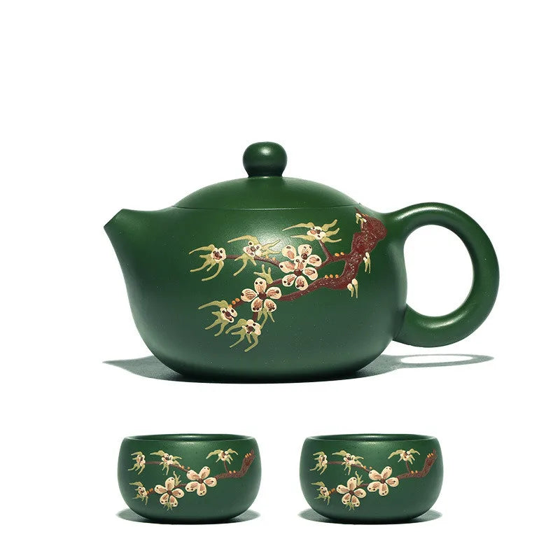 theiere yixing verte et tasses 180ml 2