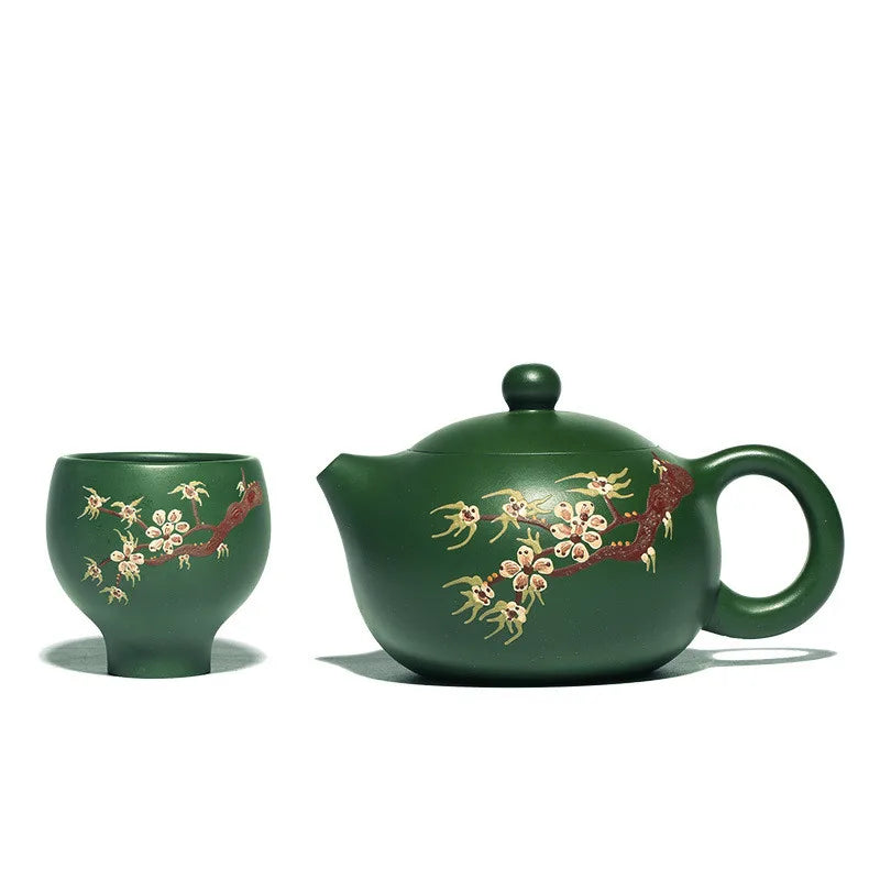 theiere yixing verte et tasses 180ml 3