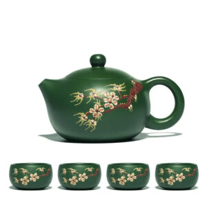 theiere yixing verte et tasses 180ml theiere yixing verte et tasses 180ml