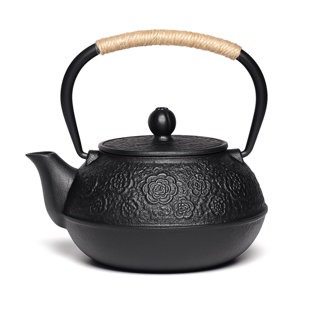 Théière en Fonte Arabesque Élégante – Motif Ornemental Fin