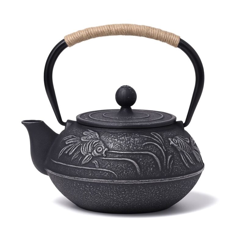 Théière en Fonte Koi Zen – Motif Carpe Japonaise