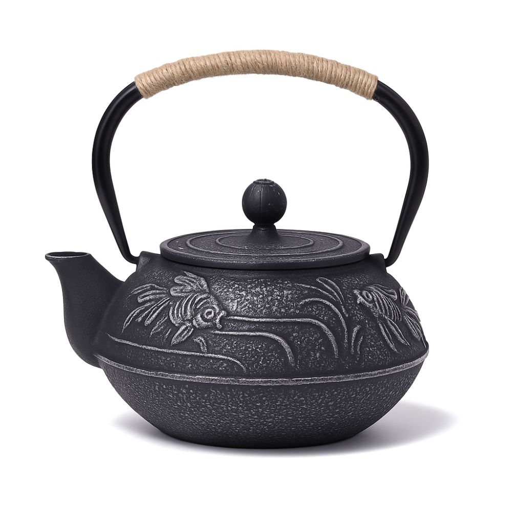 Théière en Fonte Koi Zen – Motif Carpe Japonaise
