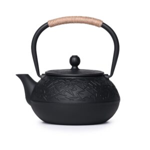 Théière en Fonte Lignée Zen – Motif Gravé Épuré