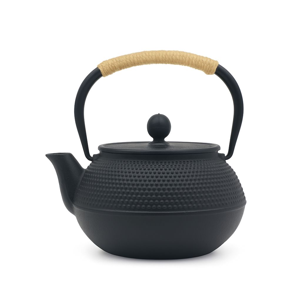 Théière en Fonte Texture Classique – Noire Martelée