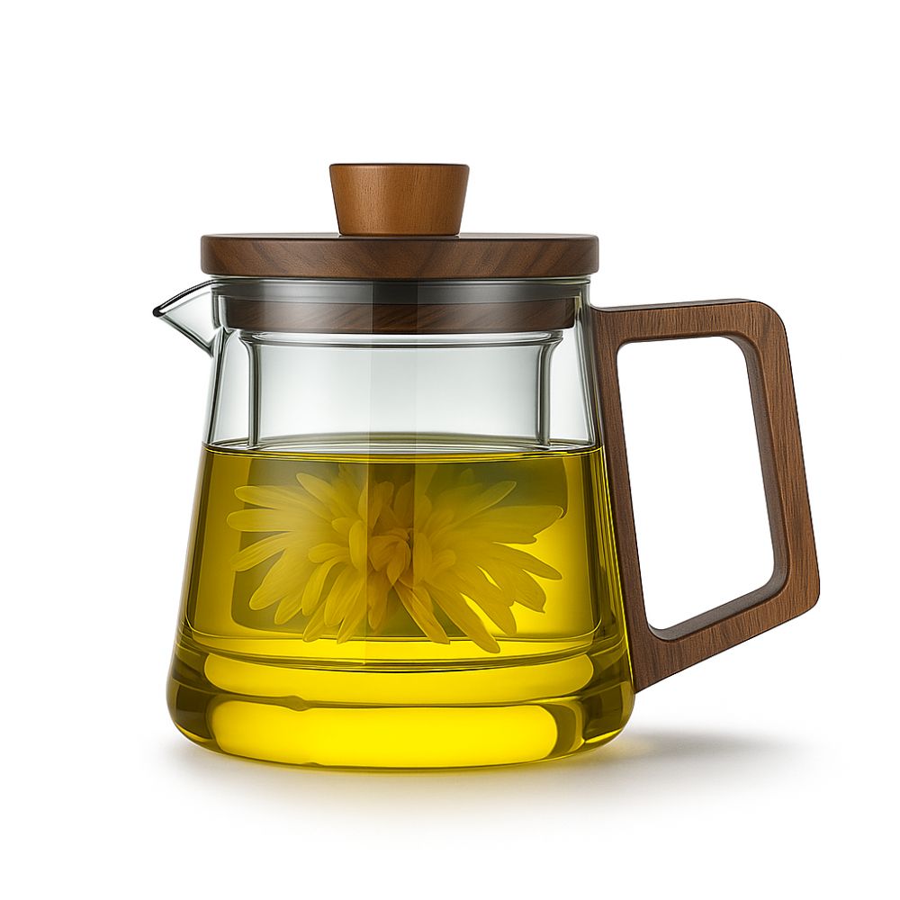 Théière en Verre et Bois  500-800ml
