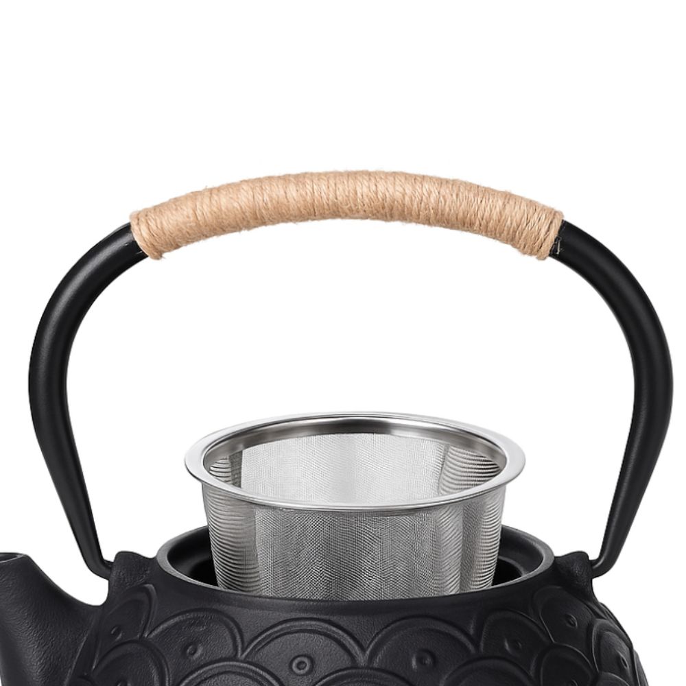 Théière en Fonte Maillage Japonais – Motif Texturé Moderne – Image 4