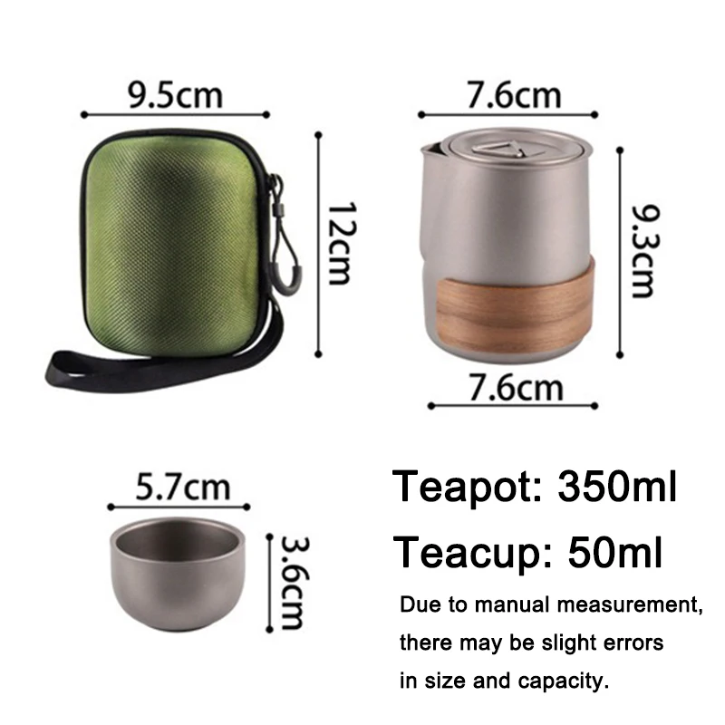 S65aacfb080d2461e96a9632e2bdf4553b.webp Set Théière Voyage Inox Titane - Théière Portable, Infuseur et Tasses Double Paroi - Kit Thé Camping